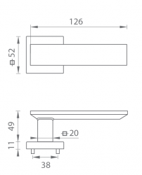 Klika na dveře TI - ROXANA - HR 3030Q BN - Broušená nerez (16)