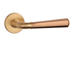 Klika na dveře ASM - MARIGOLD 2 - R 7S OLS/CUM - Mosaz broušená / měď matná