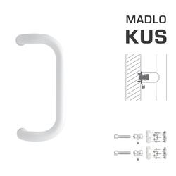 Madlo na dveře WA - MADLO M2 WA/B-D-DŘEVO ks Bílá (RAL 9016)