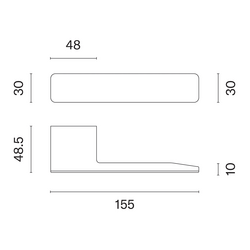 Klika na dveře ASG - LUDISIA - RT NP - Nikl perla
