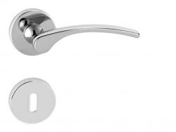 Klika na dveře FO - LAURA 2 - R OC - Chrom lesklý