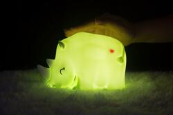 DHINK437-01 DHK - Silikonová noční lampička - Nosorožec 