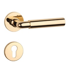 Klika na dveře AS - FICARIA - R 7S OLV - Mosaz leštěná lakovaná