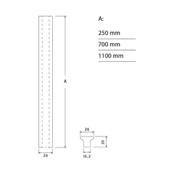 Madlo na dveře FT - MADLO SECRET s uzamykáním BS - Černá matná