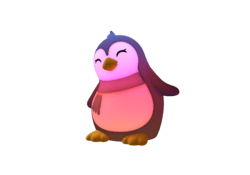 DHINK441-21 DHK - Silikonová noční lampička - Tučňák 