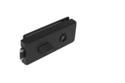 TI - Zámek na skleněné dveře BS - Černá matná (153)