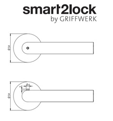 Klika na dveře GK - TRI 134 PIATTA S - R - S2L s uzamykáním BN - Broušená nerez (71)