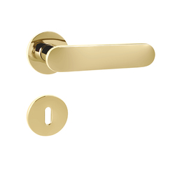 Klika na dveře TI - NELA - R 4006 5S OLV - Mosaz leštěná lakovaná (01)