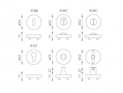 TI - ROZETA - R BN - Broušená nerez (16)