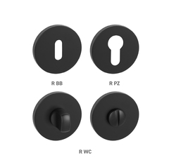 Rozeta ke klice MP - ROZETA - R S6 BS - Černá matná