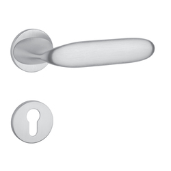 Klika na dveře AS - PEONIA - R 7S OCS - Chrom broušený