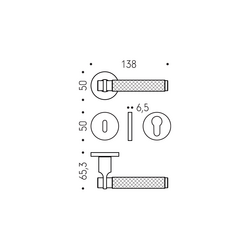 Klika na dveře CB - GRYPS DL11 - R Zlatá matná (OM)