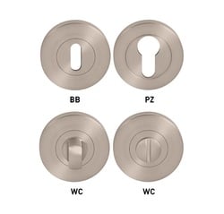 Rozeta ke klice MP - ROZETA - R (šroubovací) NP - Nikl perla