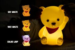 DHINK436-01 DHK - Silikonová noční lampička - Žlutý medvídek 