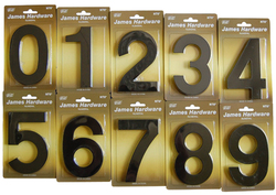 MP - Domovní číslice &quot;3&quot; - 152 mm BS - Černá matná