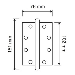 LI - DVEŘNÍ ZÁVĚS NATURE 1270 CE 