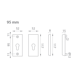 AXA - ROZETA ATLAS F9 - Nerez elox