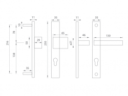 Zpevněné kování TI - SALVO - 3199 OC - ​​Chrom lesklý (03)