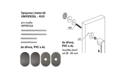 Spojovací materiál pro madlo MPK - IMPRESSA Spojovací materiál UNIVERZÁL pro MADLO ks T - Titan