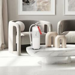 SN - HASICÍ PŘÍSTROJ 6 KG Bílá lesklá / stříbrný lesklý emblém