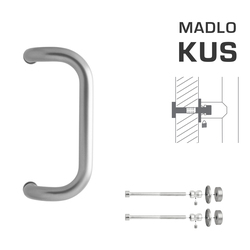 Madlo na dveře WA - MADLO M2 WA/C-DHP ks Stříbrná (RAL 9006)