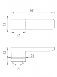 Klika na dveře TI - GORDO - RT 4084RT T - Titan (141)