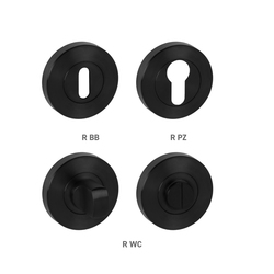 Rozeta ke klice MP - ROZETA - RS BS PVD - Černá matná PVD PVD