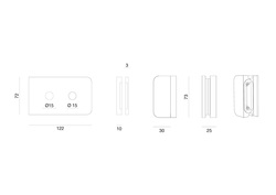 Zámek na skleněné dveře VM - TOTAL GLASS - zámek na skleněné dveře BS - Černá matná (18)