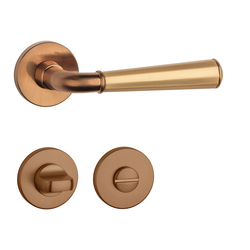 Klika na dveře ASM - MARIGOLD 2 - R 7S CUM/OLS - Měď matná / mosaz broušená