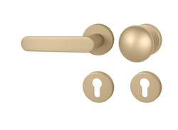 Klika na dveře FO - ROUND - R OLSM - Mosaz broušená matná