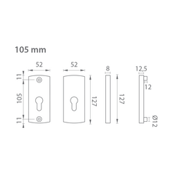 AXA - ROZETA PRESTIGE F9 - Nerez elox