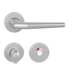 Klika na dveře BA - LUCIA - R F1 - Stříbrný elox