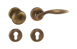 Klika na dveře TI - CLAUDIA - R 1938 OGS - Bronz česaný matný (77)