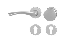 Klika na dveře BA - TORNADO - R F1 - Stříbrný elox