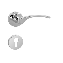 Klika na dveře FO - LAURA 2 - R OC - Chrom lesklý