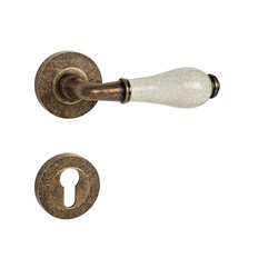 Klika na dveře MP - LEONTINA - R OBA - Antik bronz