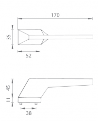 Klika na dveře TI - ARCTIC - RT 4004RT BS - Černá matná (153)