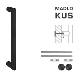 Madlo na dveře FT - MADLO kód K02 Ø 25 mm UN ks BS - Černá matná
