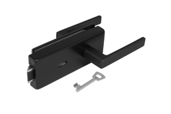 TI - ZÁMEK na sklo s klikou SONIA 4025 - BB BS - Černá matná (153)