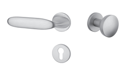 Klika na dveře AS - PEONIA - R 7S OCS - Chrom broušený