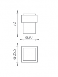 TI - Podstavec pod zarážku - 2617 NP - Nikl perla (142)