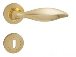 Klika na dveře LI - DELFINO - R OM - Pozlacené (24 karátové zlato) / pískované