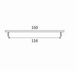 SRL - ALFA větrací mřížka šířka 150 x 2000 mm Bílá komaxit