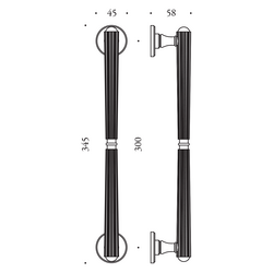 Madlo na dveře CB - MADLO CAPRI - 345/300 Zlatá lesklá (ON)
