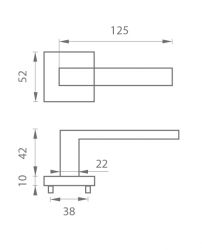 Klika na dveře MP - HOLLY - HR NP/OC - Nikl perla / chrom lesklý
