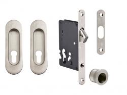 JNF - Set na posuvné dveře - PZ / D - R BN - Broušená nerez