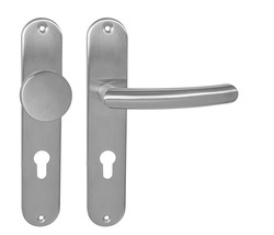 Klika na dveře MP - NERO - SO BN - Broušená nerez