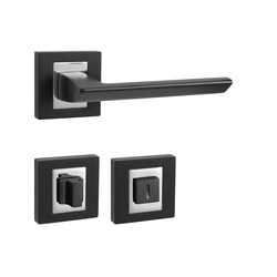 Klika na dveře MP - JASPER - HR BS/OC - Černá matná / chrom lesklý