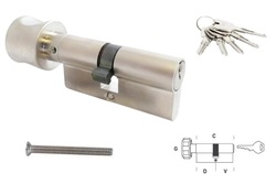 Bezpečnostní vložka MP - Bezpečnostní vložka 100S - s knoflíkem ONS - Nikl broušený