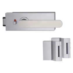 GK - PURISTO S - ZÁMEK na sklo s klikou AVUS - WC S2L (vč. závěsů) Velvet šedá (22)